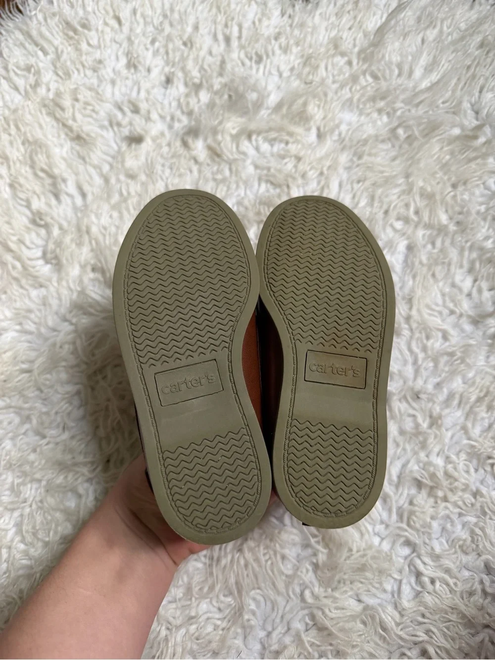 Carter's Brown Leather-Style Kids Boat Shoes